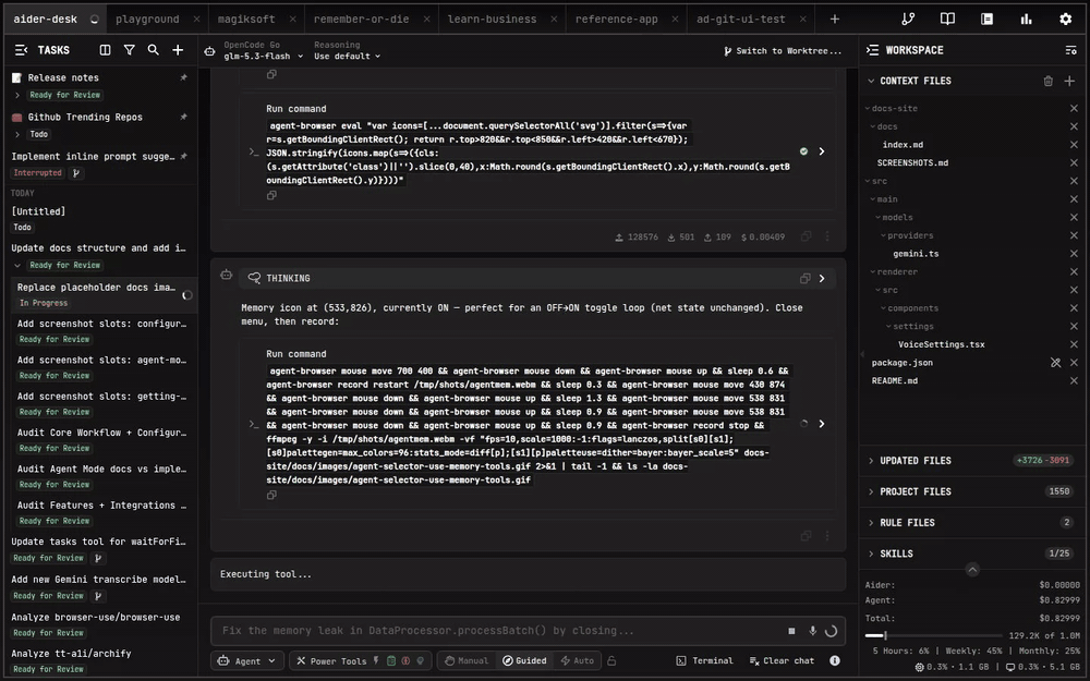 Agent Selector - Use memory tools toggle
