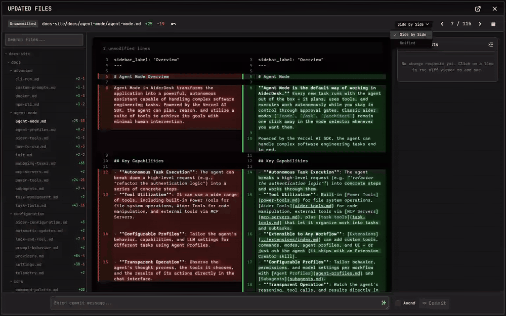 Diff Viewer Modes