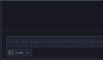 Mode selector showing Agent option